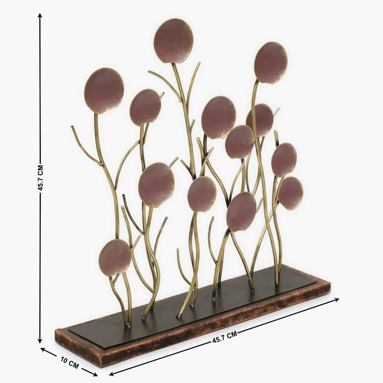 VEDAS Mystical India Metal Leaf Table Accent