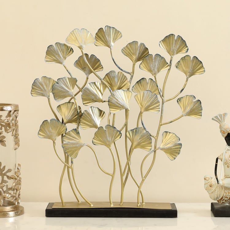 VEDAS Mystical India Metal Ginko Table Accent