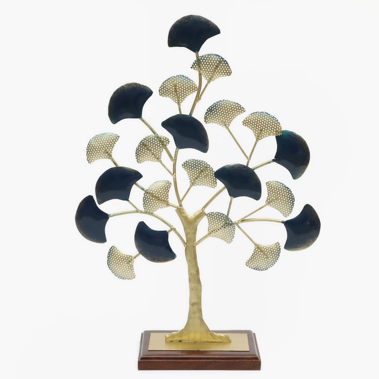 VEDAS Mystical India Metal Ginko Table Accent