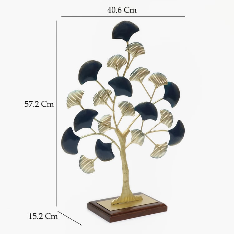 VEDAS Mystical India Metal Ginko Table Accent