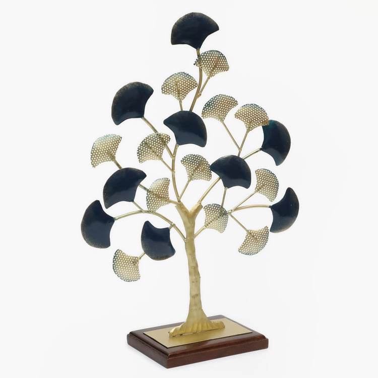 VEDAS Mystical India Metal Ginko Table Accent