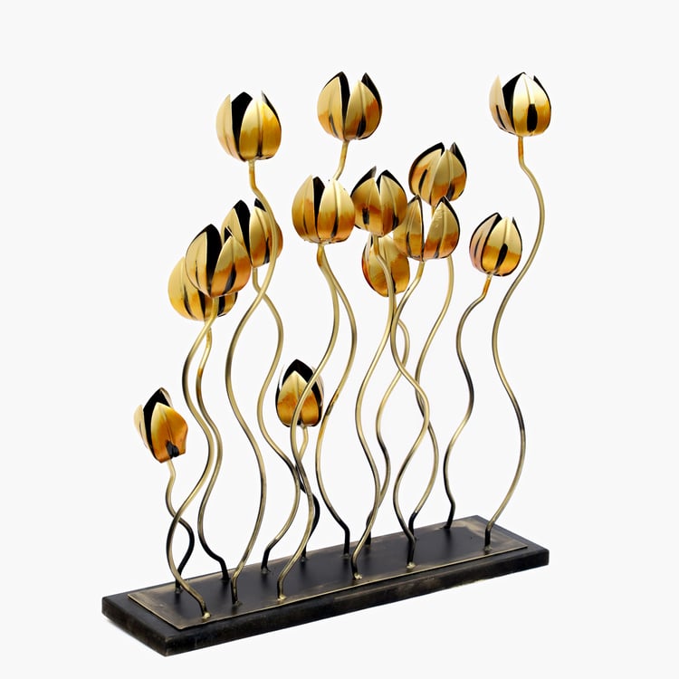 VEDAS Mystical India Metal Floral Table Accent