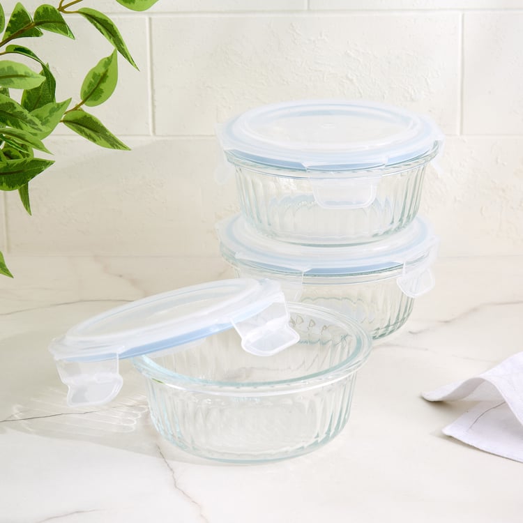 Glassify Delish Set of 3 Glass Containers - 400ml