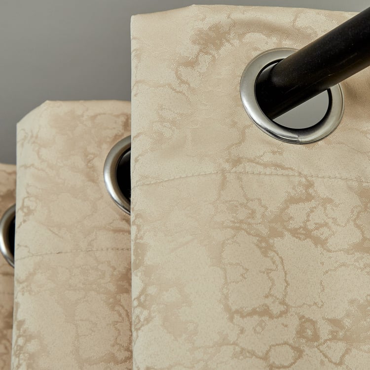 Arbor Set of 2 Jacquard Blackout Door Curtains - 7ft