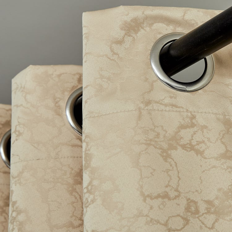Arbor Set of 2 Jacquard Blackout Window Curtains - 5ft