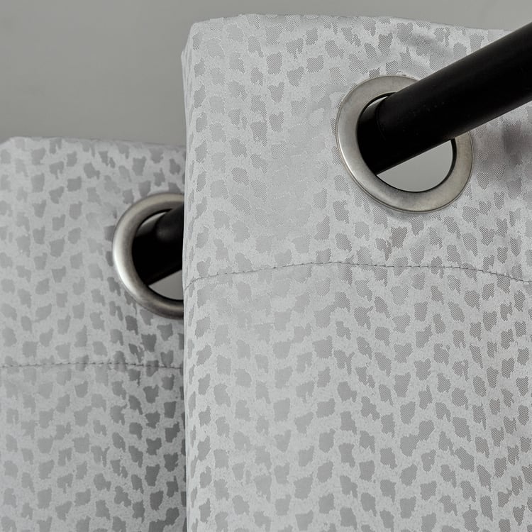 Arbor Set of 2 Jacquard Blackout Door Curtains - 7ft