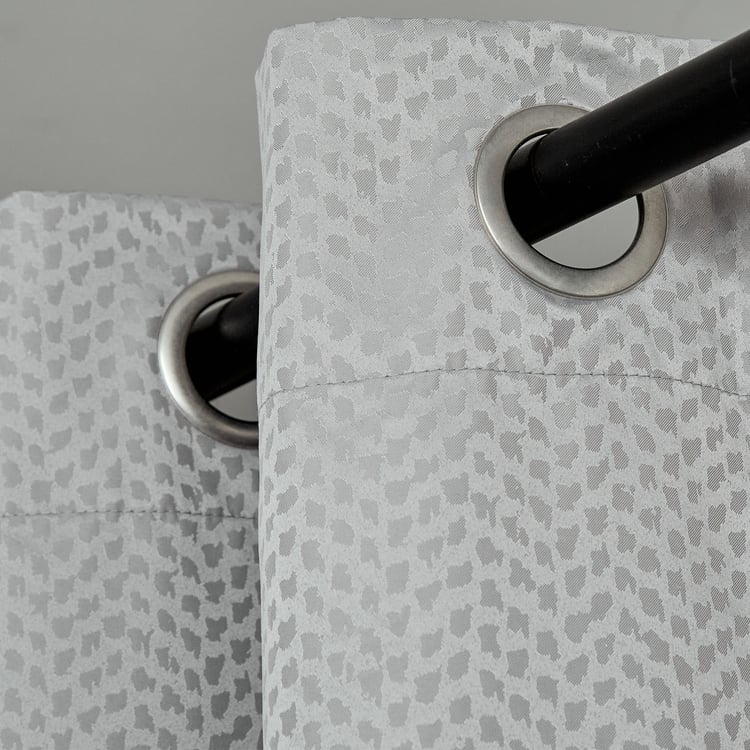 Arbor Set of 2 Jacquard Blackout Window Curtains - 5ft
