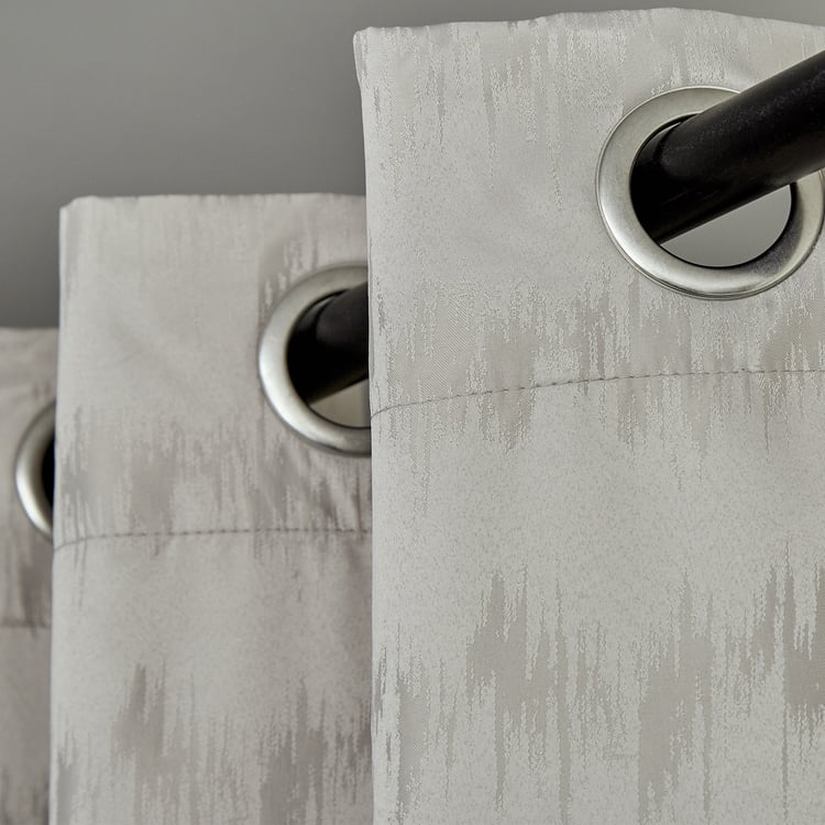 Arbor Set of 2 Jacquard Blackout Door Curtains - 7ft