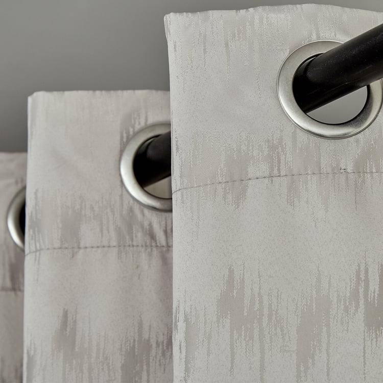 Arbor Set of 2 Jacquard Blackout Window Curtains - 5ft
