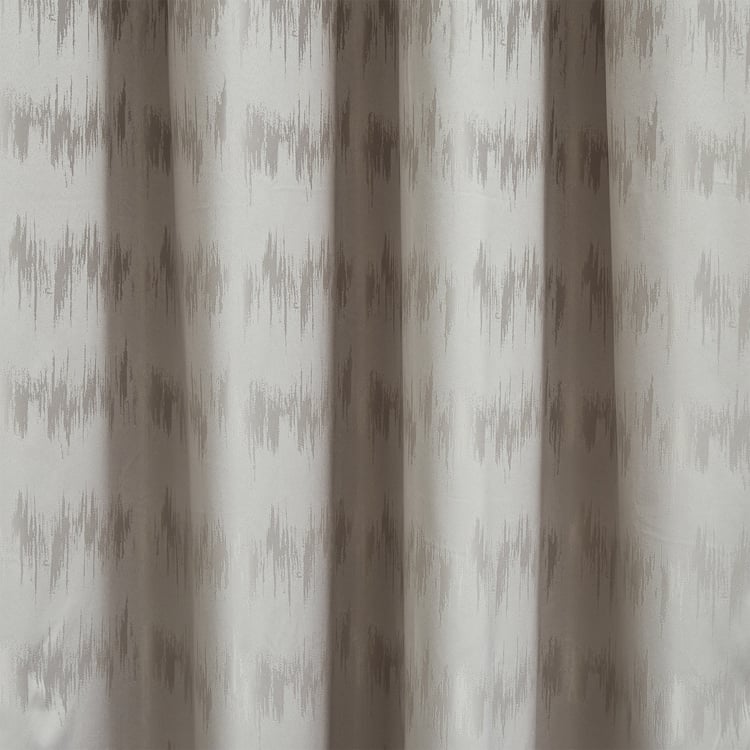Arbor Set of 2 Jacquard Blackout Window Curtains - 5ft
