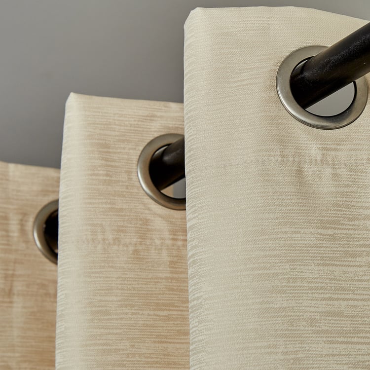 Arbor Set of 2 Jacquard Blackout Door Curtains - 7ft