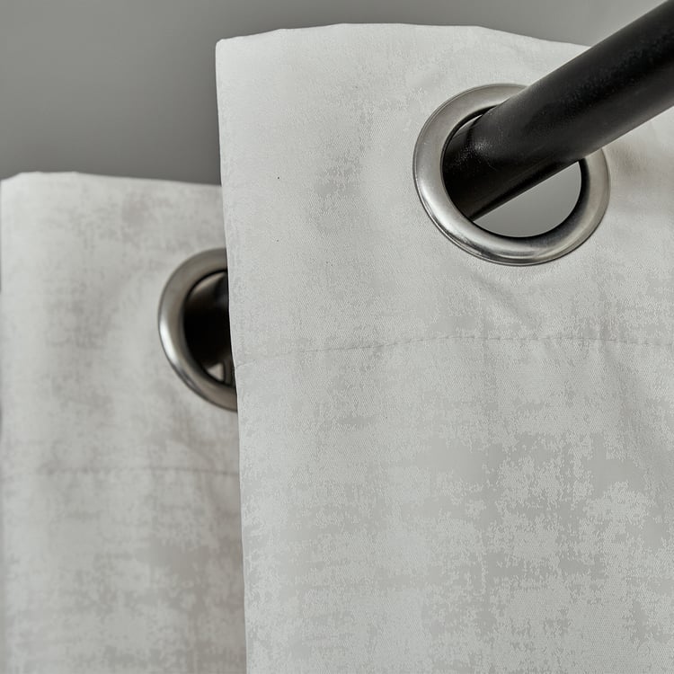 Arbor Set of 2 Jacquard Blackout Door Curtains - 7ft