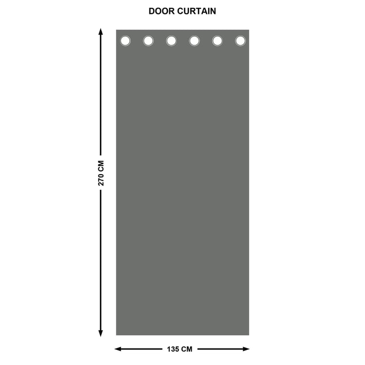 Arbor Set of 2 Jacquard Blackout Door Curtains - 7ft