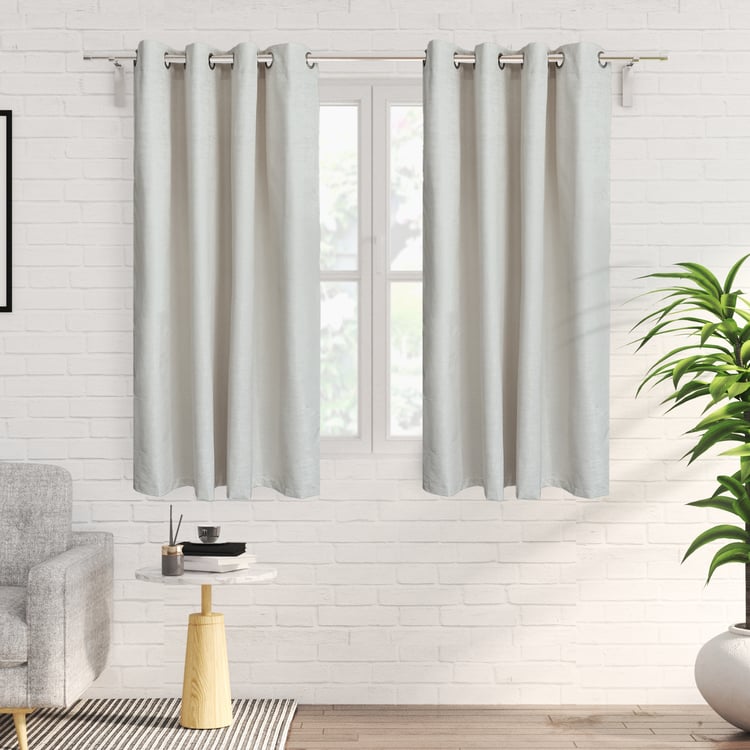 Arbor Set of 2 Jacquard Blackout Window Curtains - 5ft
