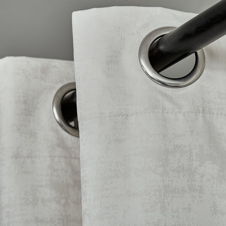 Arbor Set of 2 Jacquard Blackout Window Curtains - 5ft