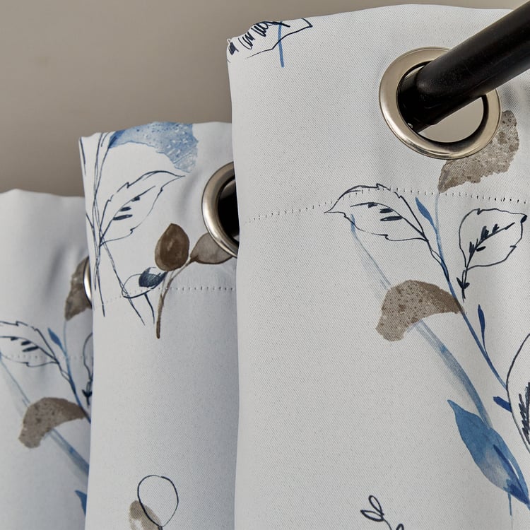 Brixton Avalon Set of 2 Printed Blackout Door Curtains - 7ft