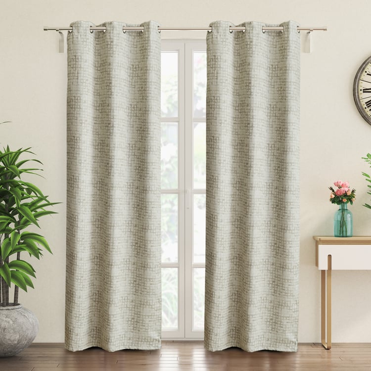 Brixton Lynette Set of 2 Printed Blackout Door Curtains - 7ft