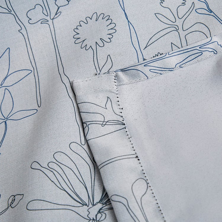 Brixton Elcaro Set of 2 Printed Blackout Door Curtains - 7ft