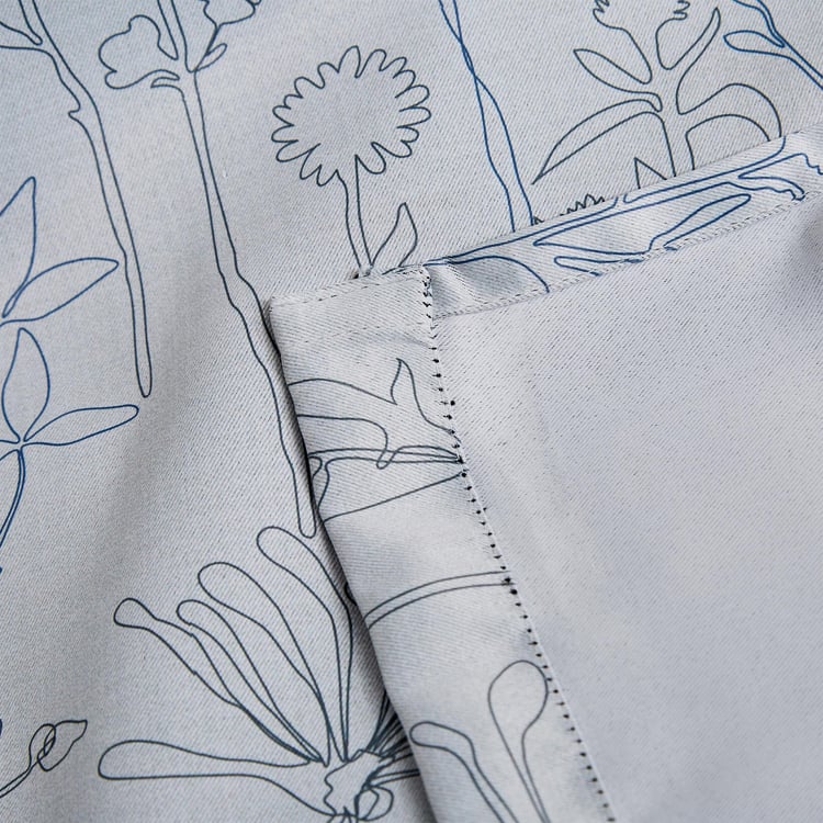 Brixton Elcaro Set of 2 Floral Printed Blackout Window Curtains - 5ft