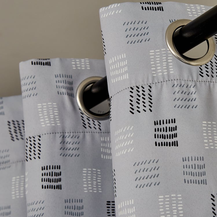 Brixton Marta Set of 2 Printed Blackout Door Curtains - 7ft