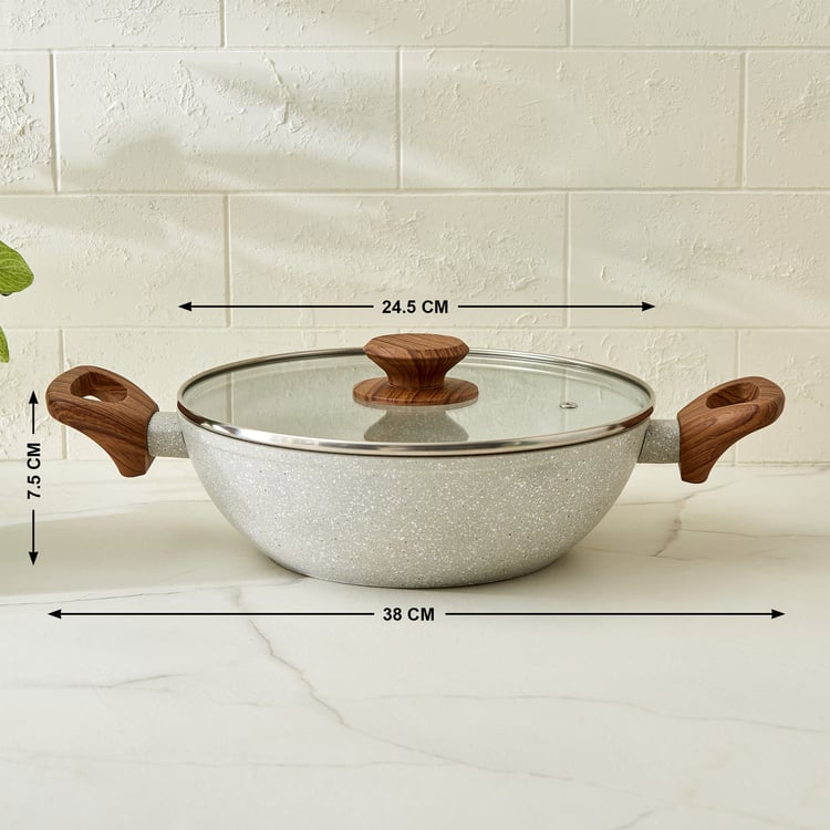 Allure Lian Aluminium Non Stick Kadhai with Lid - 2.5L