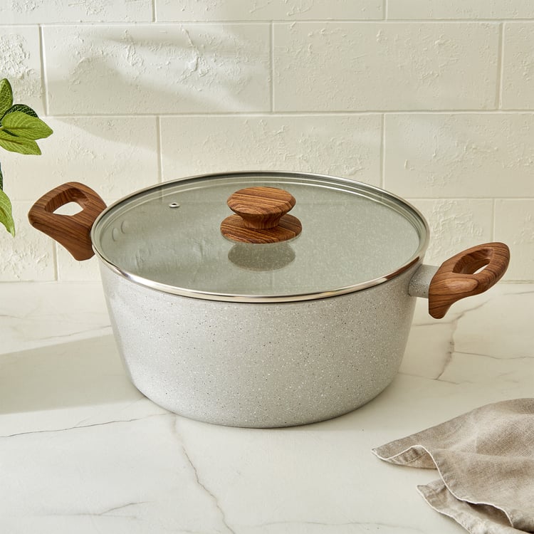 Allure Lian Aluminium Non Stick Casserole with Lid - 5.4L