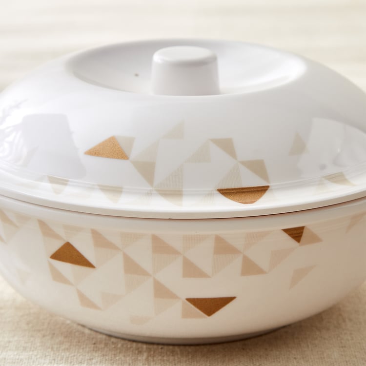 Meadows Opulence Melamine Printed Serving Bowl with Lid - 1.4L