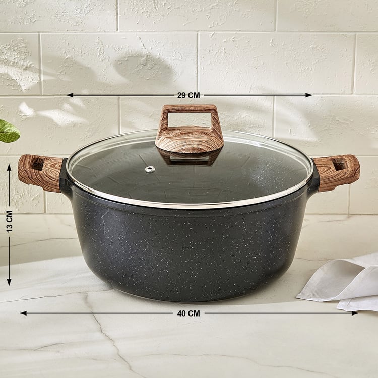 Elbury Hatchel Die Cast Aluminium Non Stick Casserole with Lid - 6.6L