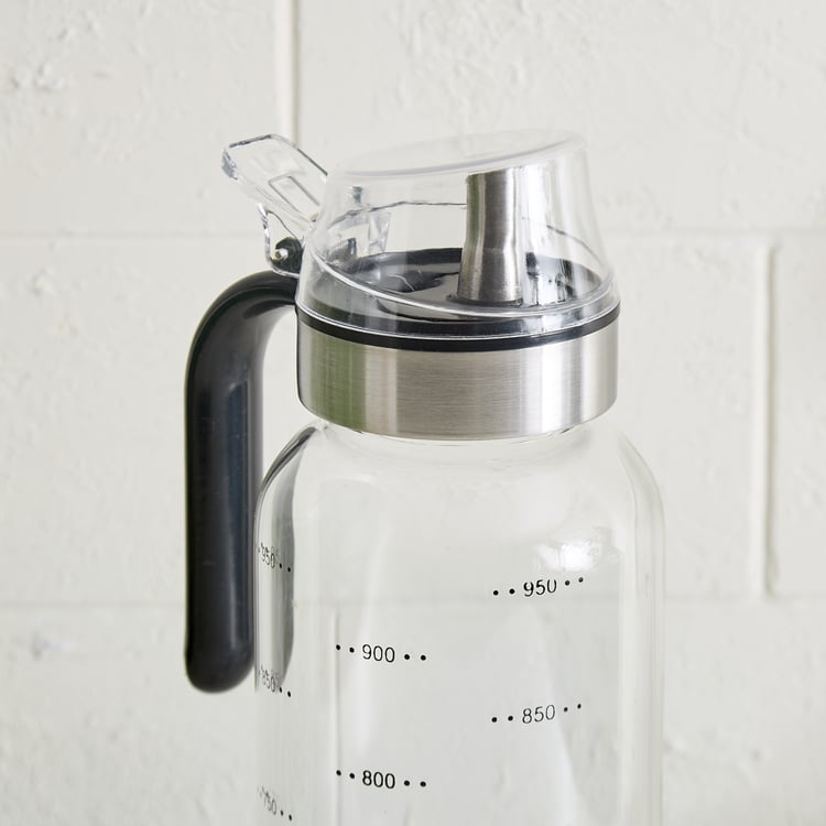Pamolive Noura Borosilicate Glass Oil Dispenser with Handle - 1L