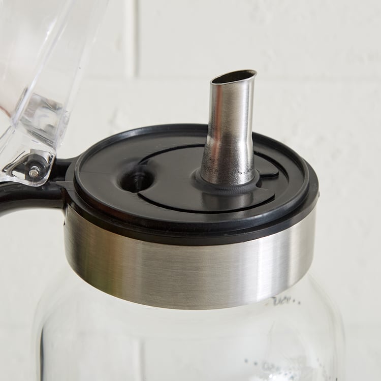 Pamolive Noura Borosilicate Glass Oil Dispenser with Handle - 1L