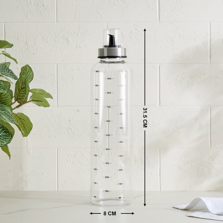 Pamolive Noura Borosilicate Glass Oil Dispenser - 1L