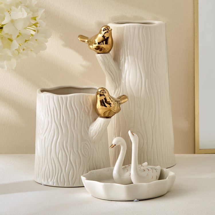 Brighton Rio Ceramic Vase with Bird - Large