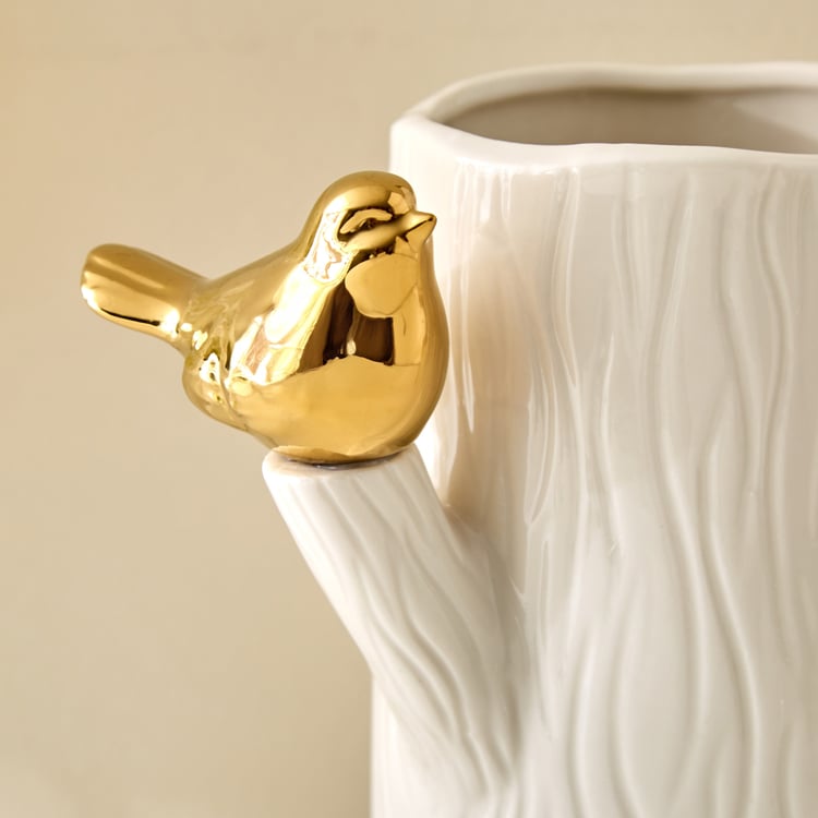 Brighton Rio Ceramic Vase with Bird - Large