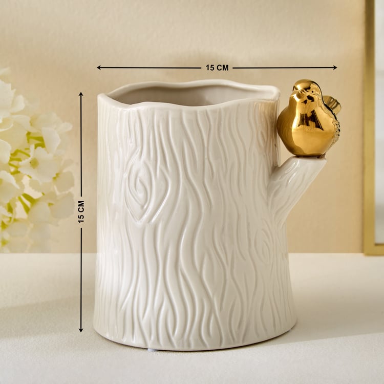 Brighton Rio Ceramic Vase with Bird - Small
