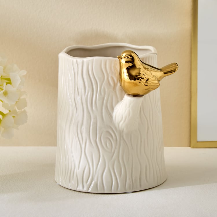 Brighton Rio Ceramic Vase with Bird - Small
