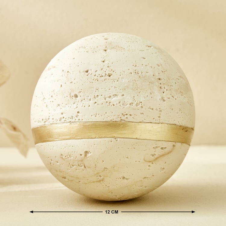 Botanica Travertine Polyresin Ball Table Accent