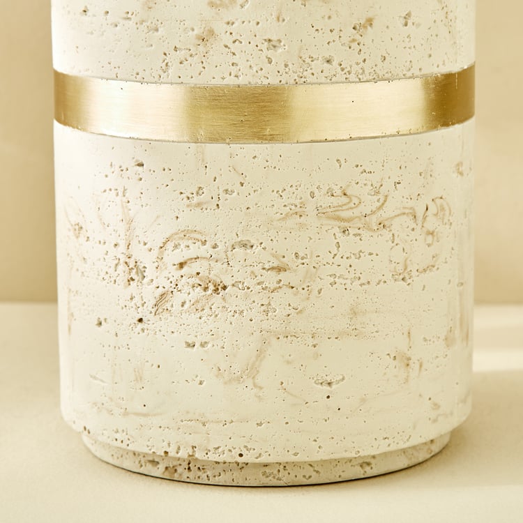 Botanica Travertine Polyresin Vase - Large
