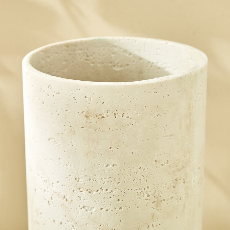 Botanica Travertine Polyresin Vase - Small