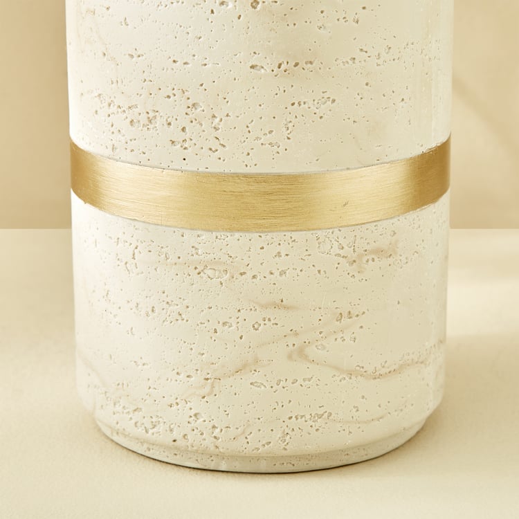 Botanica Travertine Polyresin Vase - Small