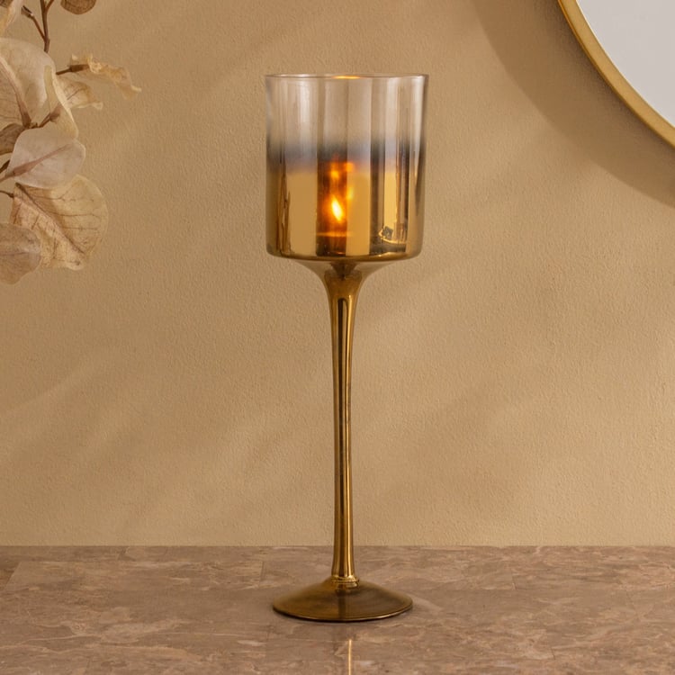 Ember Opt Lumiere Glass Pedestal T-Light Holder - Large