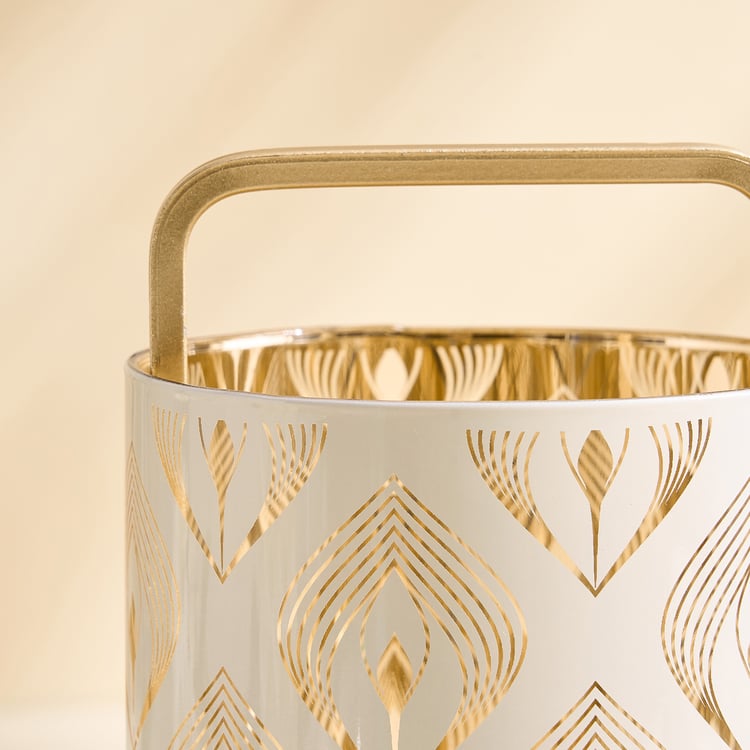 Tamaira Glass Printed Hurricane Candle Holder