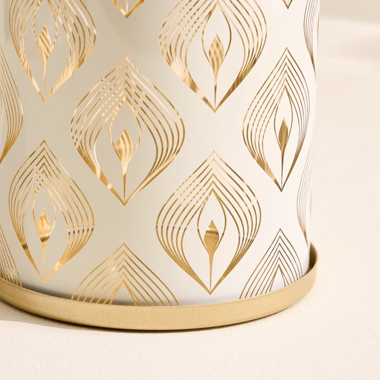 Tamaira Glass Printed Hurricane Candle Holder