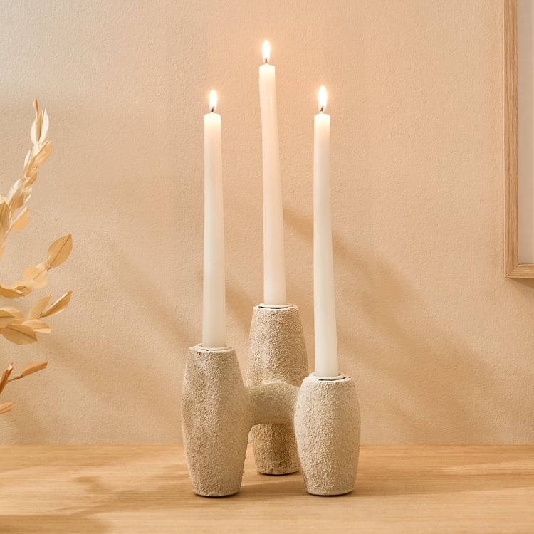 Oyster Natura Fluid Polyresin Multi Taper Candle Holder