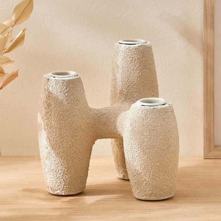 Oyster Natura Fluid Polyresin Multi Taper Candle Holder