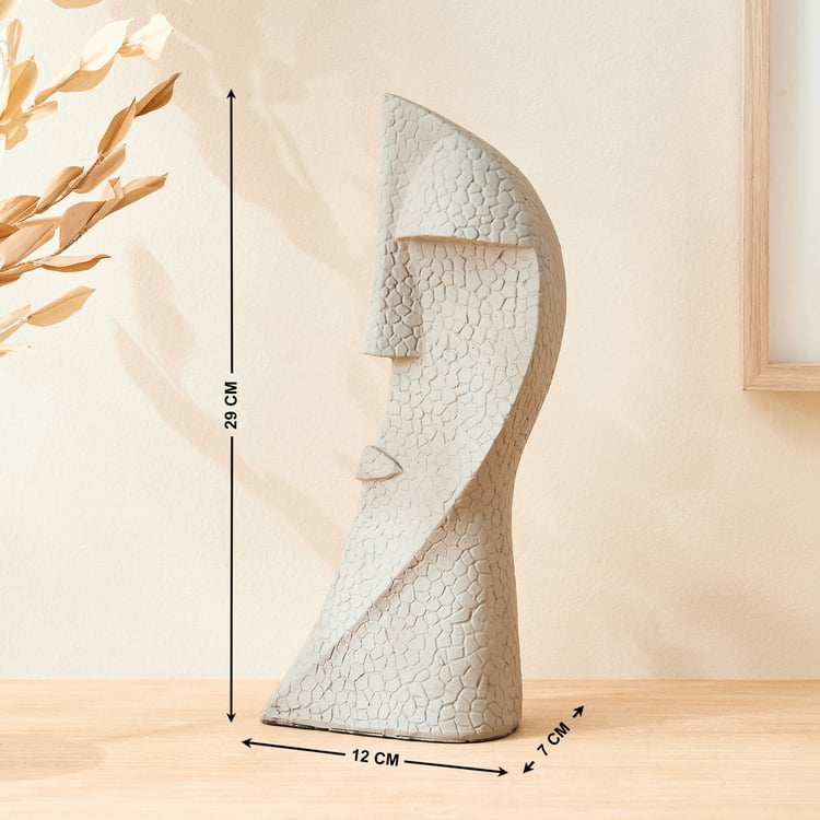 Oyster Natura Polyresin Rapa Nui Face Figurine