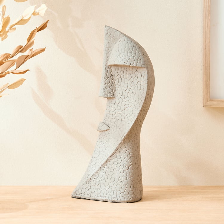 Oyster Natura Polyresin Rapa Nui Face Figurine