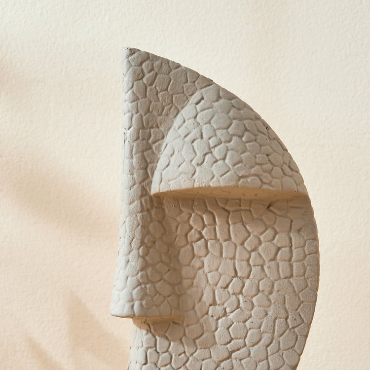 Oyster Natura Polyresin Rapa Nui Face Figurine