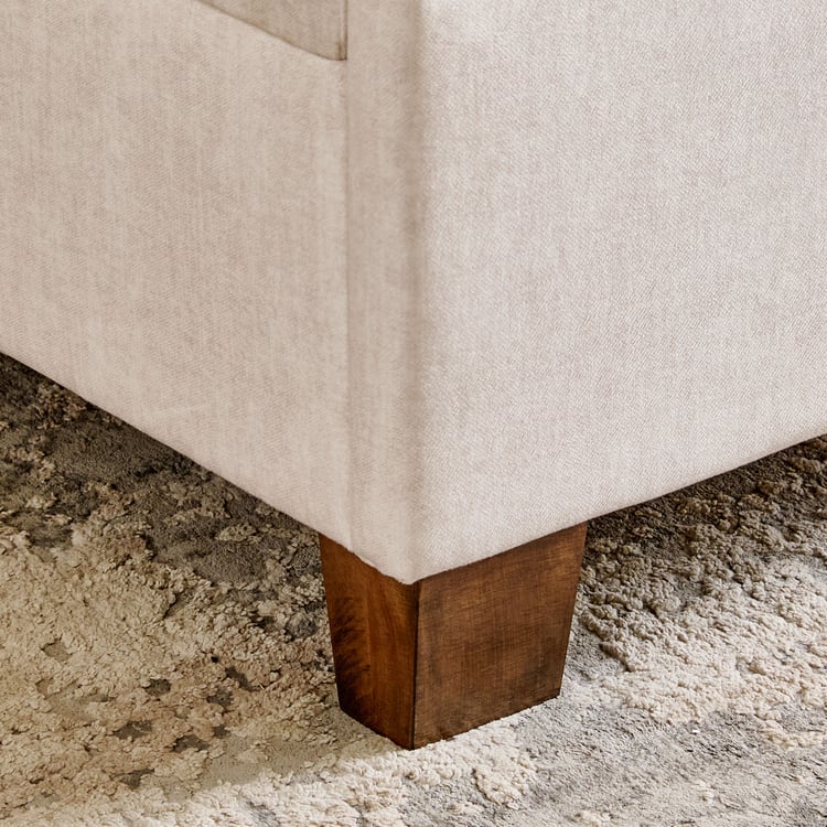 Stellar Elite Amelia Single Bed with Hydraulic Storage - Cream