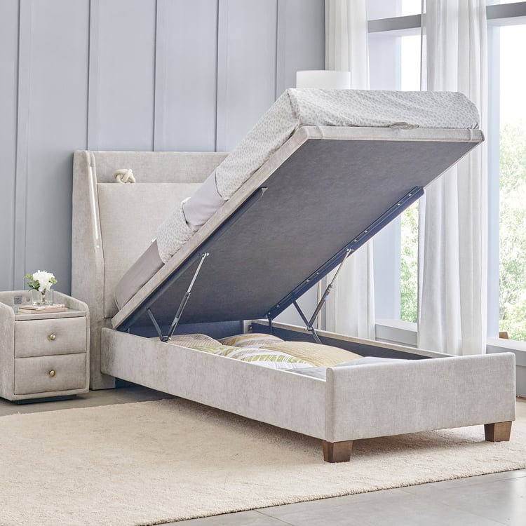 Stellar Elite Sophia Single Bed with Hydraulic Storage - Grey