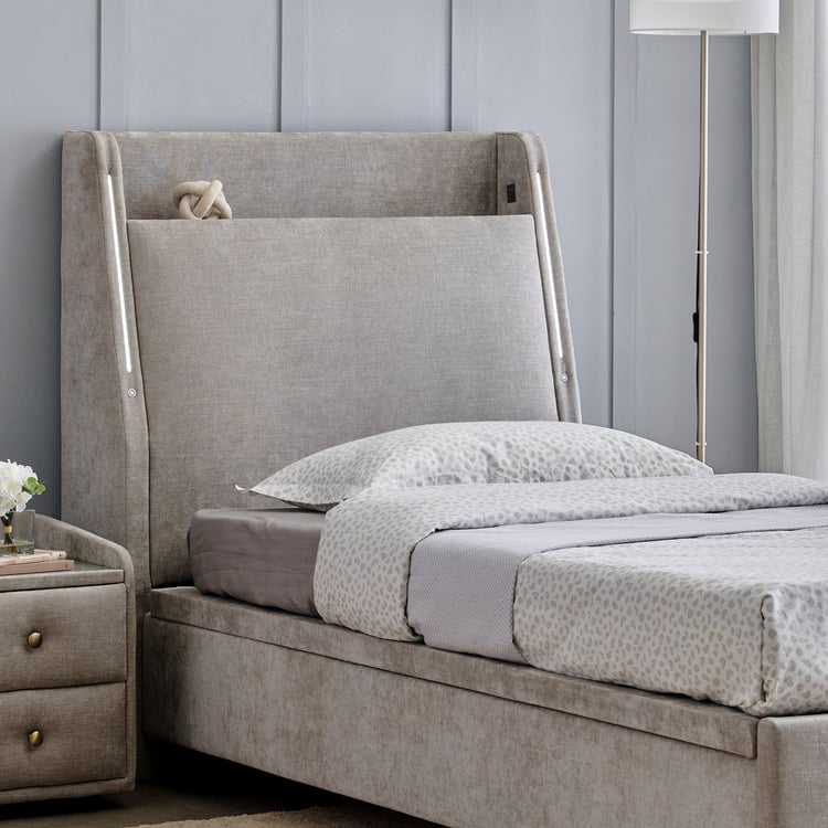 Stellar Elite Sophia Single Bed with Hydraulic Storage - Grey